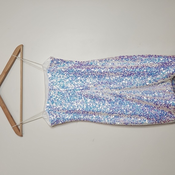 Sequin Spaghetti Strap‎ Mini Dress Women's - Picture 3 of 9